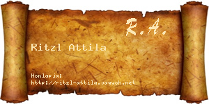 Ritzl Attila névjegykártya